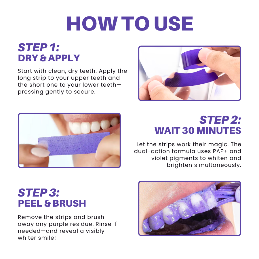 Ufcou® Purple Whitening Teeth Strips