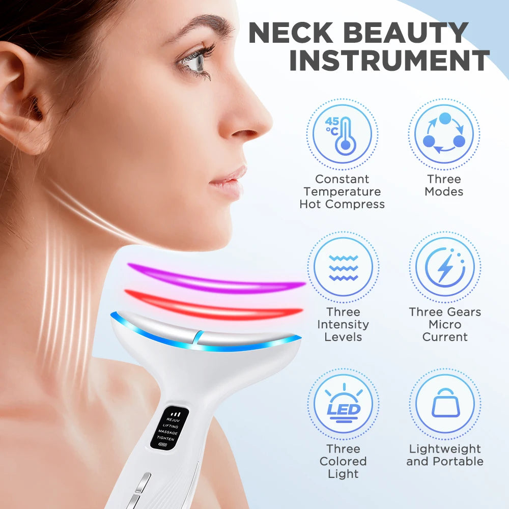 💖 Lepeaa™ 3-in-1 Neck & Face Lifting Wand – Sculpt, Smooth & Glow from Within 🌟
