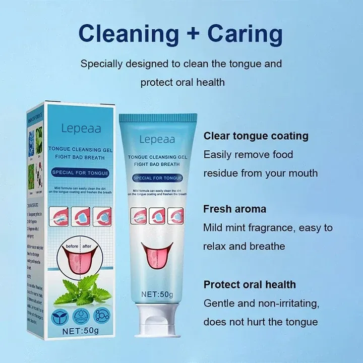 Lepeaa Tongue Cleansing Gel - Fights Bad Breath, Special for Tongue