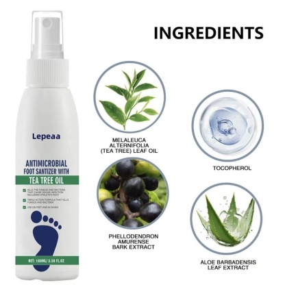 Lepeaa Antimicrobial Foot Sanitizer with Tea Tree Oil