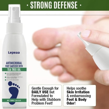 Lepeaa Antimicrobial Foot Sanitizer with Tea Tree Oil