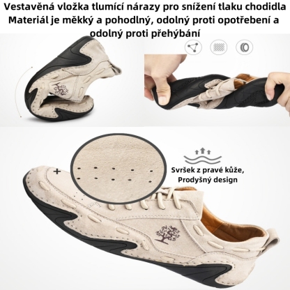 Prodyšné a pohodlné ručně vyráběné neformální boty z pravé kůže - 🔥Ulevte od bolesti nohou a pat