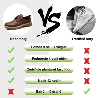 Měkké a pohodlné kožené boty italské výroby (podpora klenby usnadňuje chůzi)