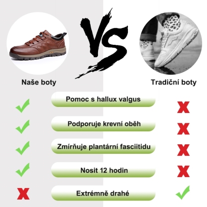 Prvovrstvé nepromokavé a protiskluzové kožené boty z hovězí kůže - s podporou klenby