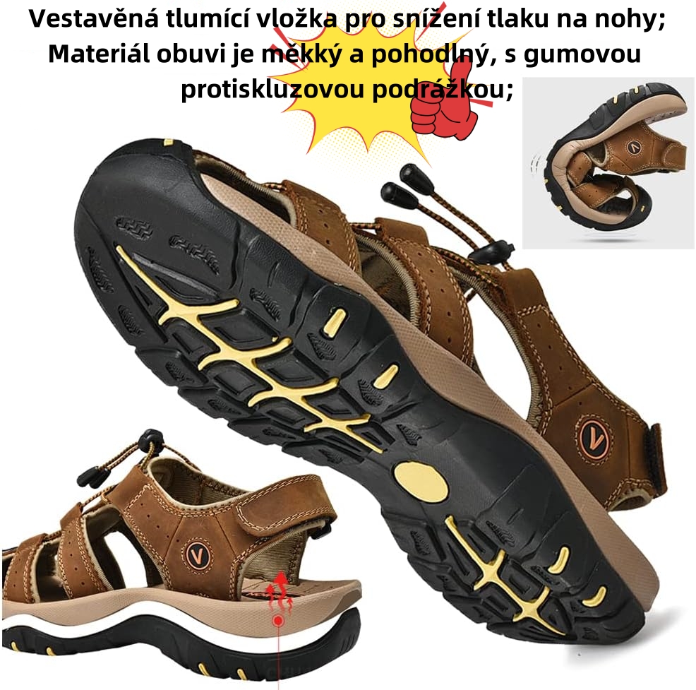 🔥Časově omezená nabídka - Italské kožené sandály odolné proti opotřebení a ohybu - Ergonomicky navržené - Zbavte se bolesti