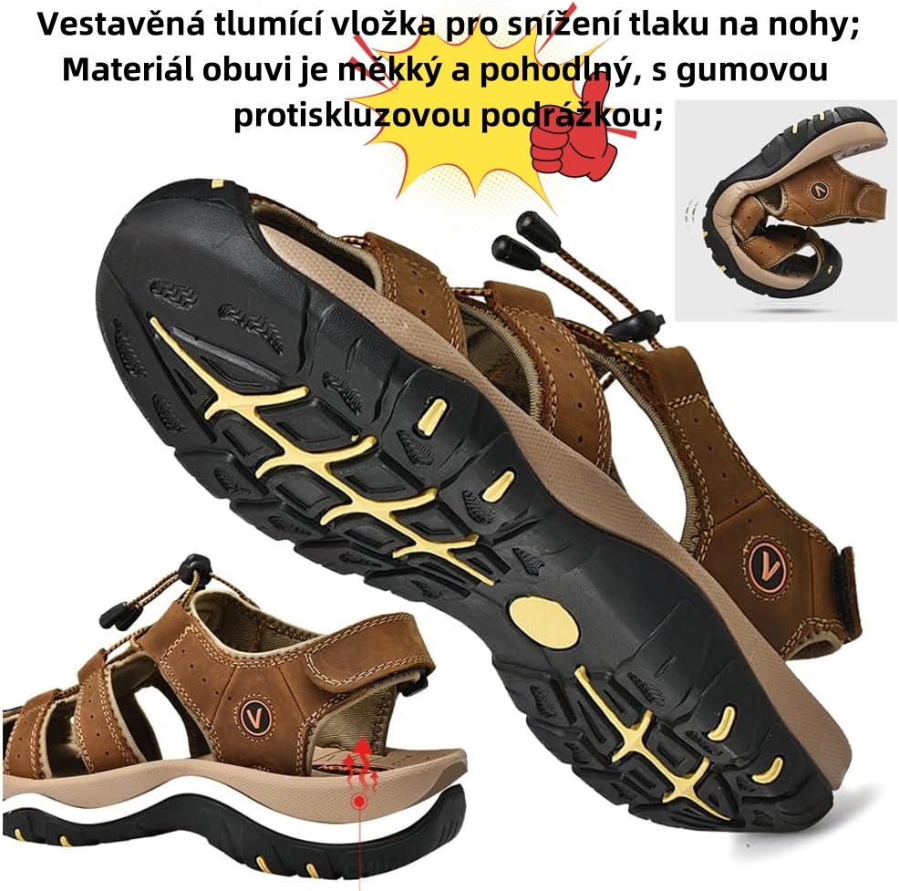 🔥Časově omezená nabídka - Italské kožené sandály odolné proti opotřebení a ohybu - Ergonomicky navržené - Zbavte se bolesti