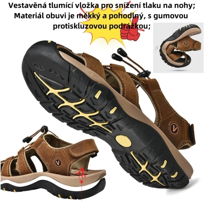 🔥Časově omezená nabídka - Italské kožené sandály odolné proti opotřebení a ohybu - Ergonomicky navržené - Zbavte se bolesti