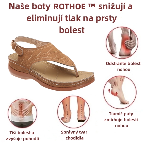 🔥 Časově omezený prodej – ROTHOE™ – Podpora klenby, úleva od bolesti, pohodlné ortopedické sandály