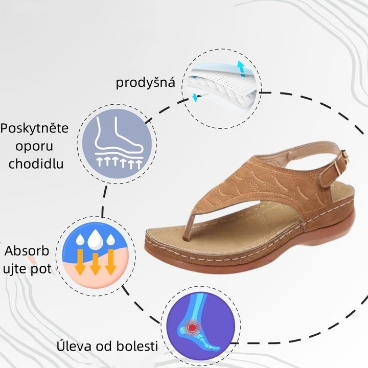 🔥 Časově omezený prodej – ROTHOE™ – Podpora klenby, úleva od bolesti, pohodlné ortopedické sandály
