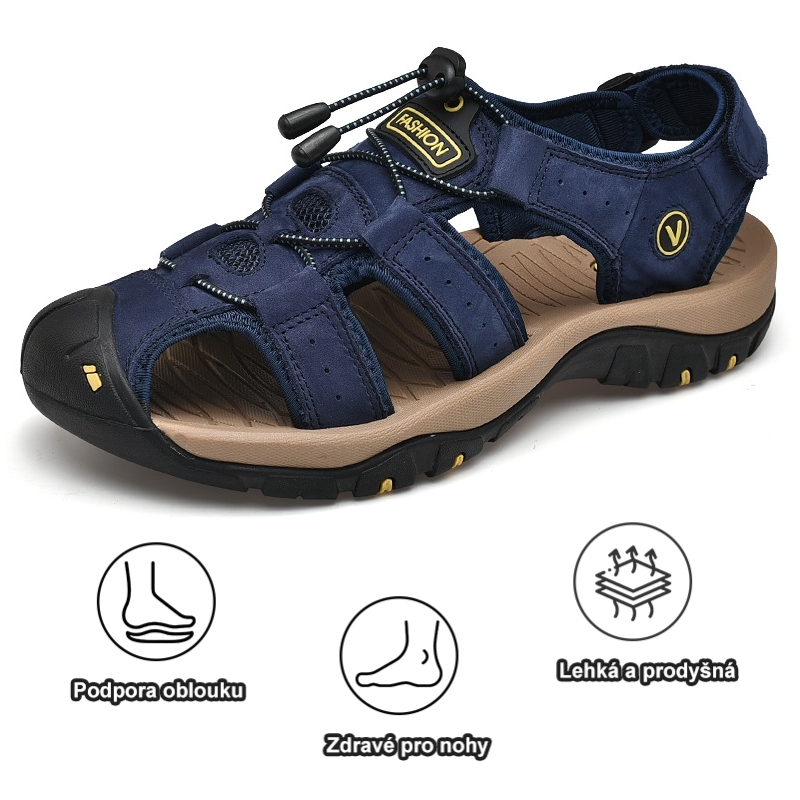 🔥 Časově omezená nabídka - Kožené sandály odolné proti opotřebení a ohybu - Ergonomické - Zbavte se bolesti