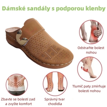 🔥Časově omezená akce--Dámské módní sandály s tlustou podrážkou, měkké a pohodlné, z pravé kůže.