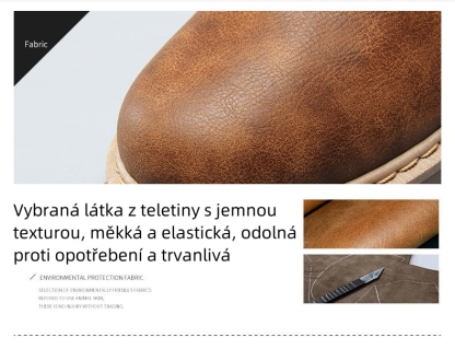 Měkké a pohodlné kožené boty italské výroby (podpora klenby usnadňuje chůzi)