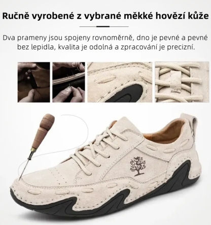Prodyšné a pohodlné ručně vyráběné neformální boty z pravé kůže - 🔥Ulevte od bolesti nohou a pat