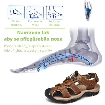 🔥Časově omezená nabídka - Italské kožené sandály odolné proti opotřebení a ohybu - Ergonomicky navržené - Zbavte se bolesti