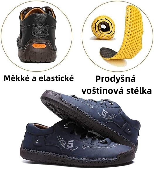 Špičkové italské ručně vyráběné kožené boty - s podporou klenby