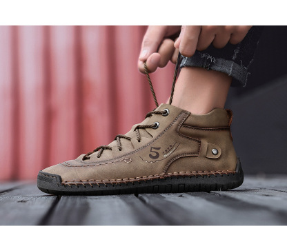 (🔥Dnes sleva 50 % – nenechte si to ujít) ⏰- Měkké a pohodlné italské ručně vyráběné kožené boty (podpora klenby usnadňuje chůzi)