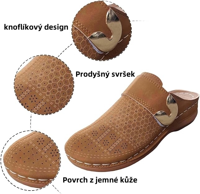 🔥Časově omezená akce--Dámské módní sandály s tlustou podrážkou, měkké a pohodlné, z pravé kůže.