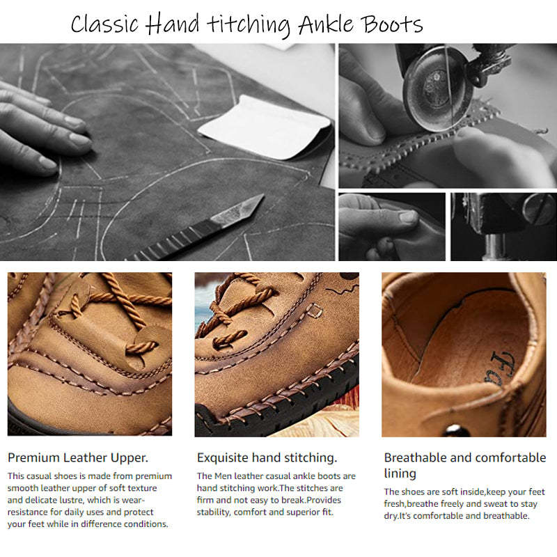 (🔥Dnes sleva 50 % – nenechte si to ujít) ⏰- Měkké a pohodlné italské ručně vyráběné kožené boty (podpora klenby usnadňuje chůzi)