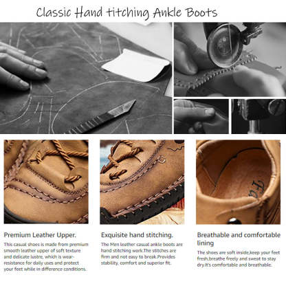 (🔥Dnes sleva 50 % – nenechte si to ujít) ⏰- Měkké a pohodlné italské ručně vyráběné kožené boty (podpora klenby usnadňuje chůzi)