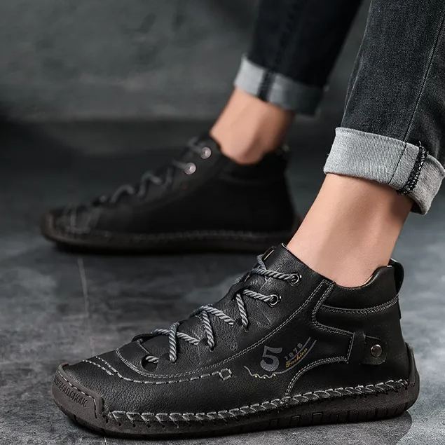 (🔥Dnes sleva 50 % – nenechte si to ujít) ⏰- Měkké a pohodlné italské ručně vyráběné kožené boty (podpora klenby usnadňuje chůzi)