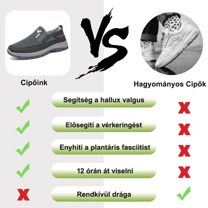 【🎁50% kedvezmény ma - ne hagyd ki】 Ergonomikus kialakítású ortopéd cipő - enyhíti a fájdalmat 👞