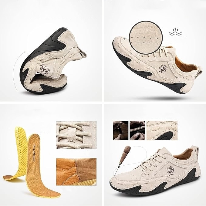 [🔥50% kedvezmény ma - ne hagyd ki] Ergonomikus kialakítású ortopéd cipő - kiváló minőségű bőr + kézzel varrott👞