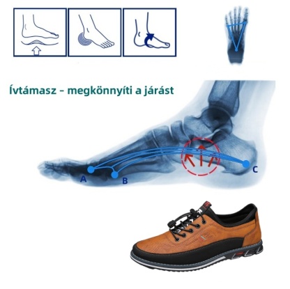 【🎁50% kedvezmény ma - ne hagyd ki】 Ergonomikus kialakítású ortopéd cipő - kiváló minőségű bőr + kézzel varrott 👞