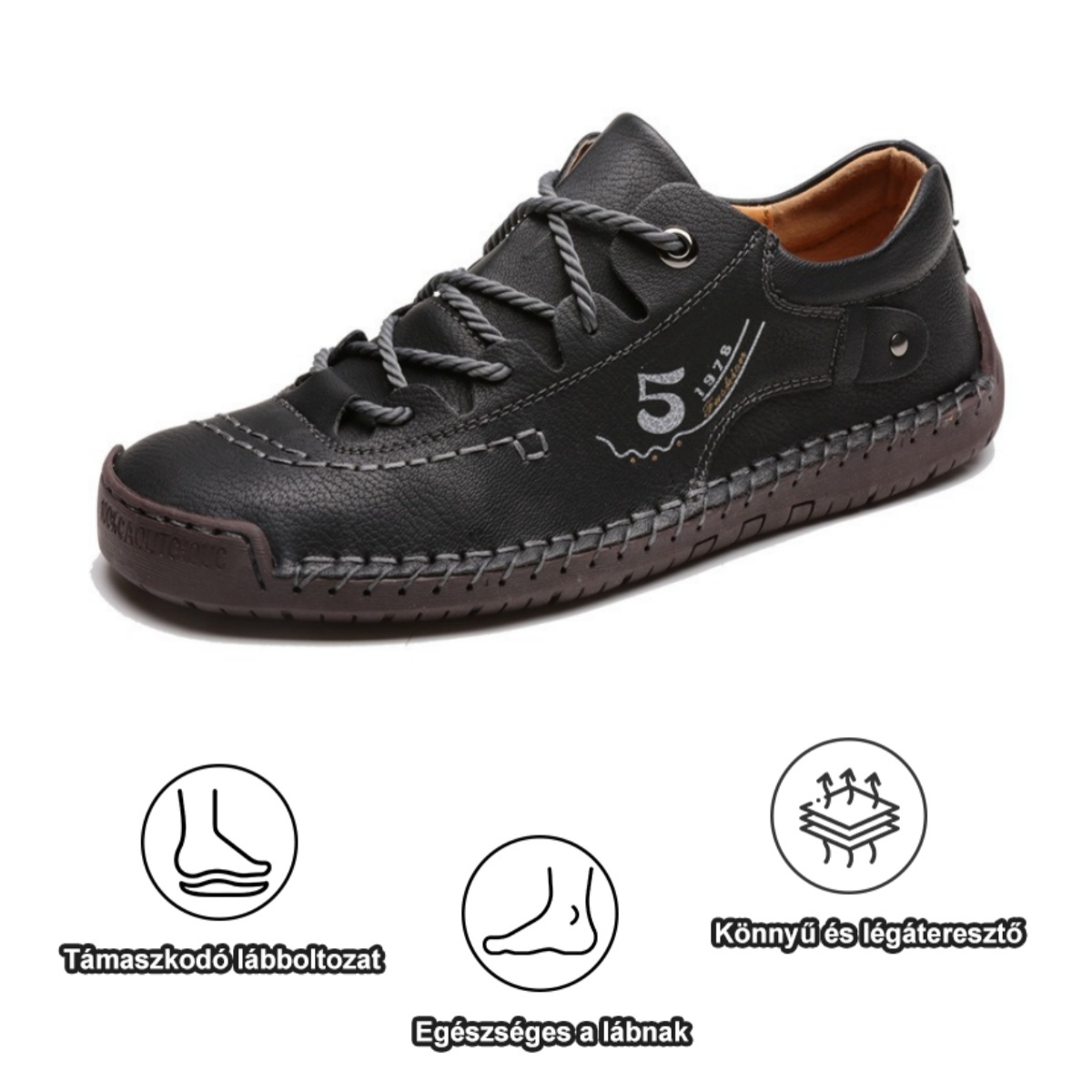 ⏰50% kedvezmény ma - ne hagyd ki] Ergonomikus kialakítású ortopéd cipő - kiváló minőségű bőr + kézzel varrott👞