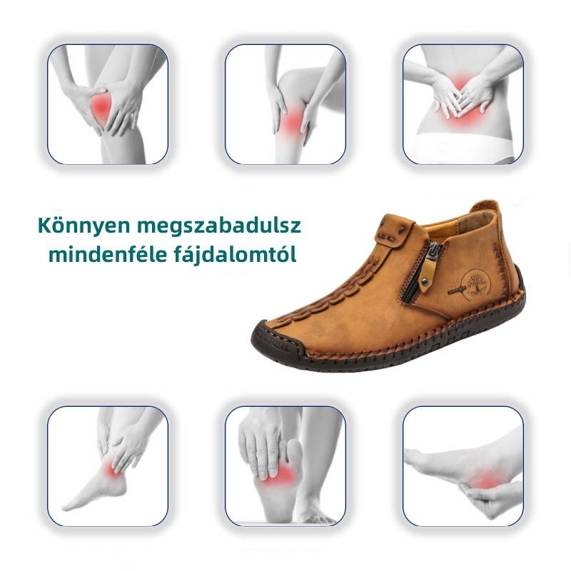 【🎁50% kedvezmény ma - ne hagyd ki】 Ergonomikus kialakítású ortopéd cipő - kiváló minőségű bőr + kézzel varrott 👞