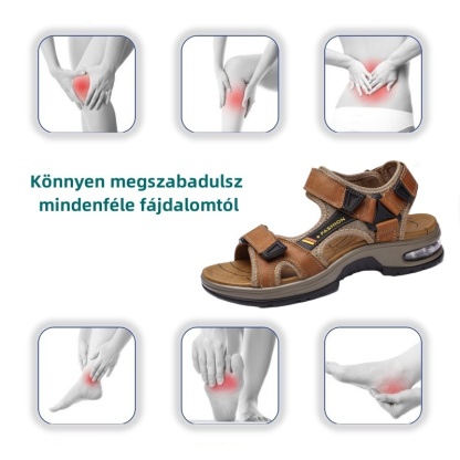 [🎁Ma félár - ne hagyd ki] Ergonomikus kialakítású valódi bőr ortopéd szandál - fájdalommentes járás👞kényelmesebbé teszi a sétát