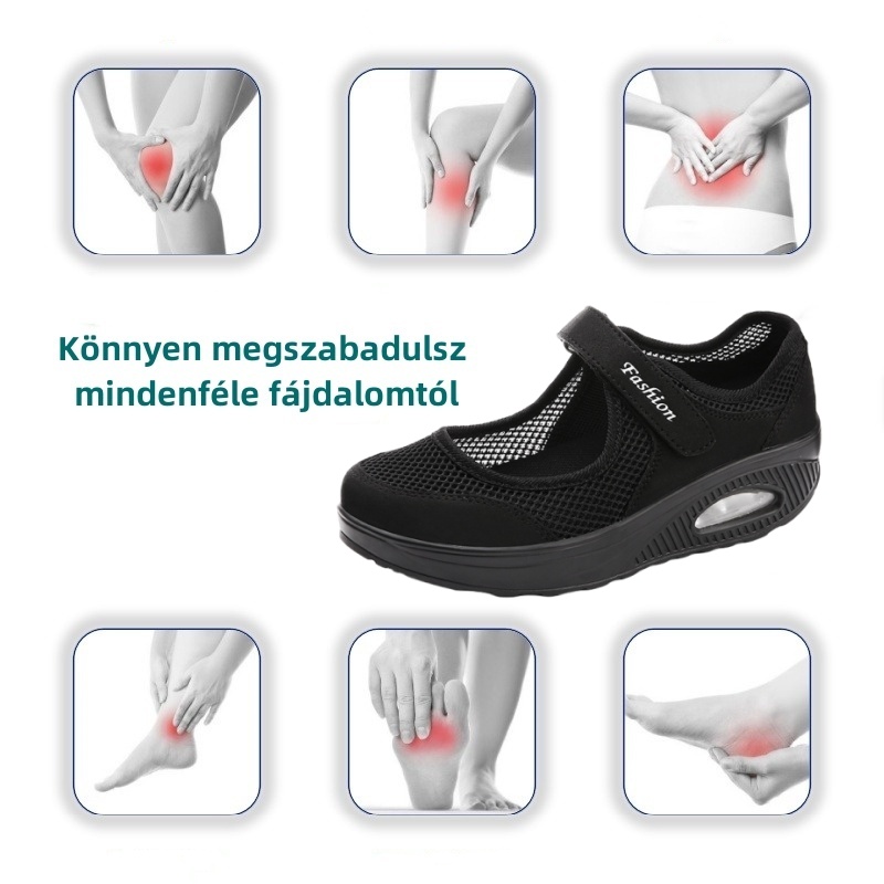 [🔥Mai féláron - ne hagyd ki] Női légáteresztő, ütéscsillapító és csúszásmentes ortopéd cipők - 168 lábbeli szabadalommal 👞 megkönnyítik a járást