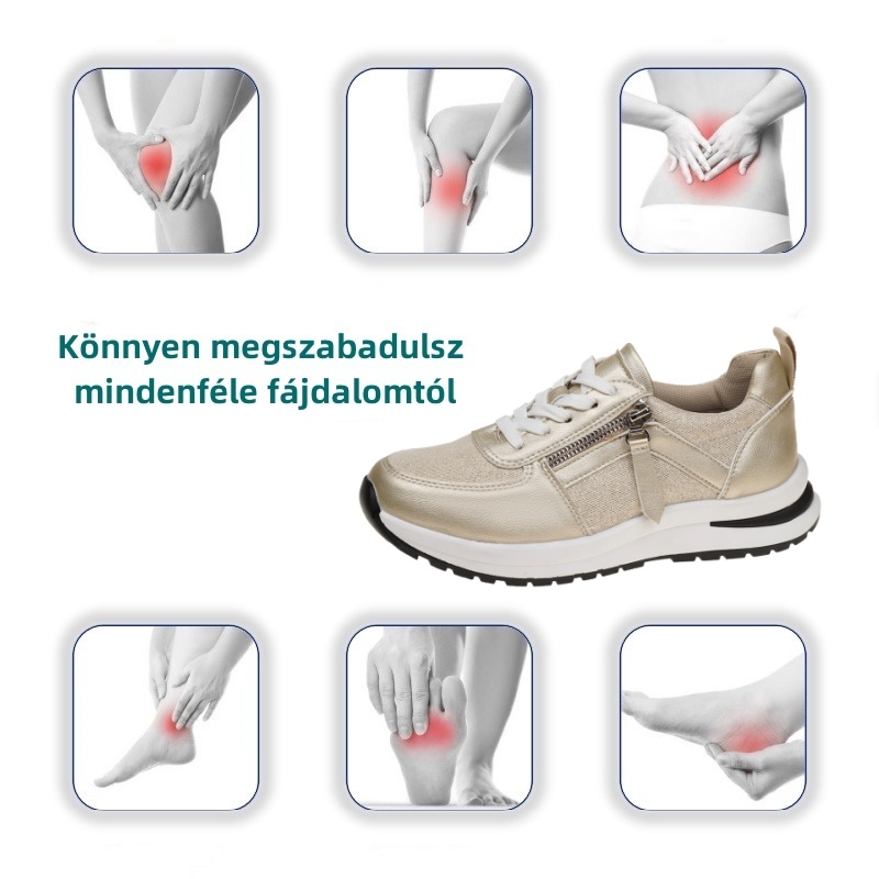 [🔥Mai féláron - ne hagyd ki] Női légáteresztő, ütéscsillapító és csúszásmentes ortopéd cipők - 168 lábbeli szabadalommal 👞 megkönnyítik a járást