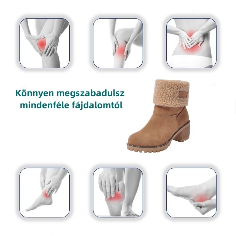🔥【50% kedvezmény ma - ne hagyd ki】Ergonomikus kialakítású őszi-téli női csizma - fájdalommentes járás, télen meleg, velúr anyagú👞