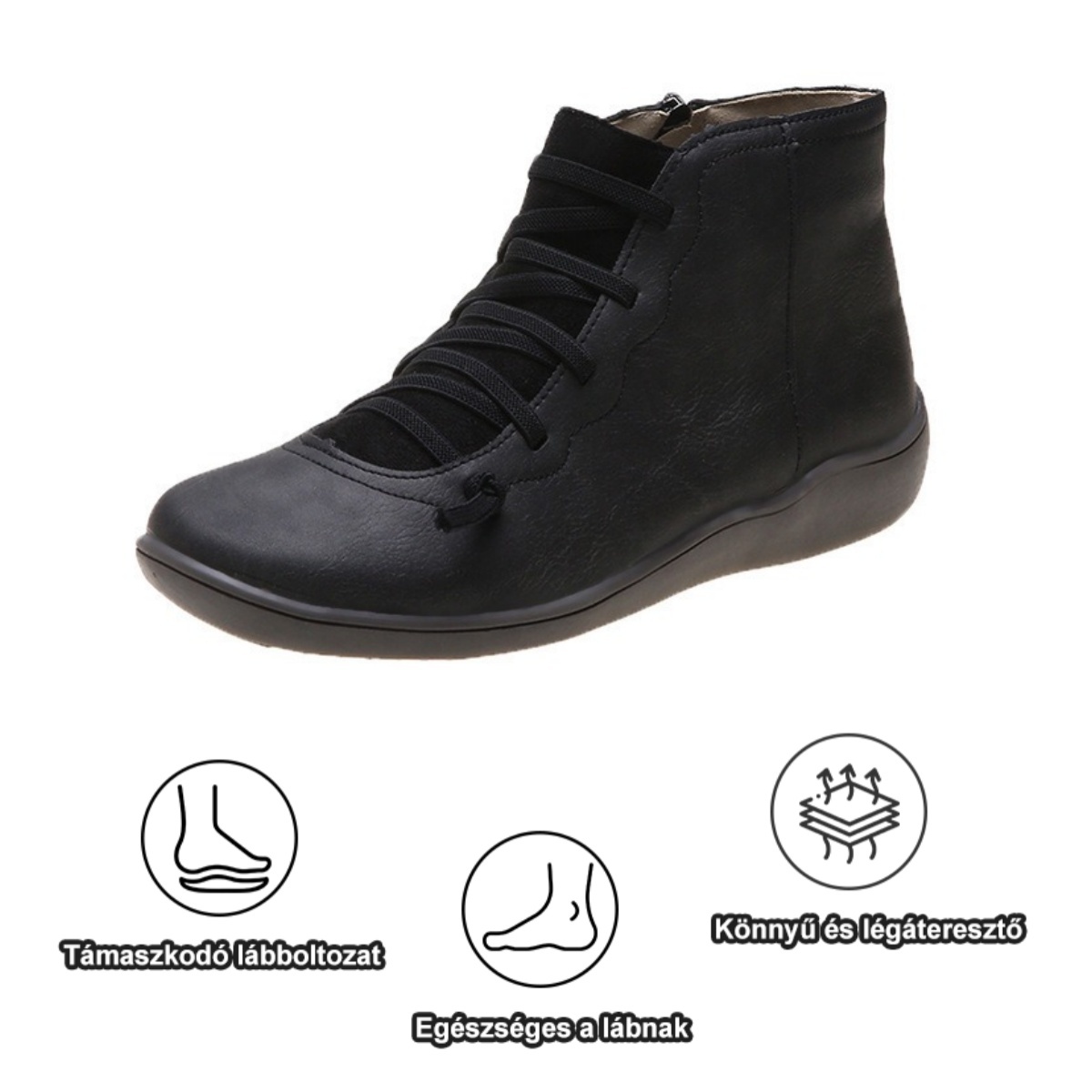 [🎁50% kedvezmény még ma – ne hagyd ki] Ergonomikus kialakítású női bőrcsizma – hatékonyan enyhíti a járási fájdalmat👞Állítsa be a megfelelő testtartást