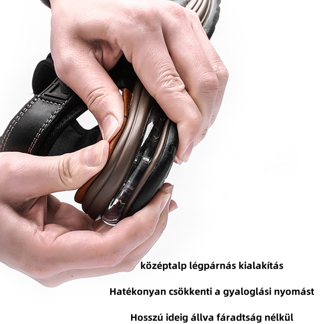 [🎁Ma félár - ne hagyd ki] Ergonomikus kialakítású valódi bőr ortopéd szandál - fájdalommentes járás👞kényelmesebbé teszi a sétát