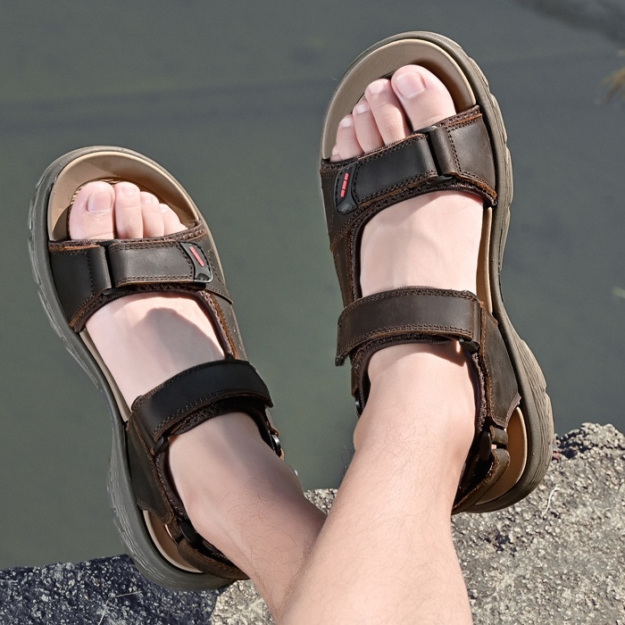 [🎁Ma félár - ne hagyd ki] Ergonomikus kialakítású valódi bőr ortopéd szandál - fájdalommentes járás👞kényelmesebbé teszi a sétát