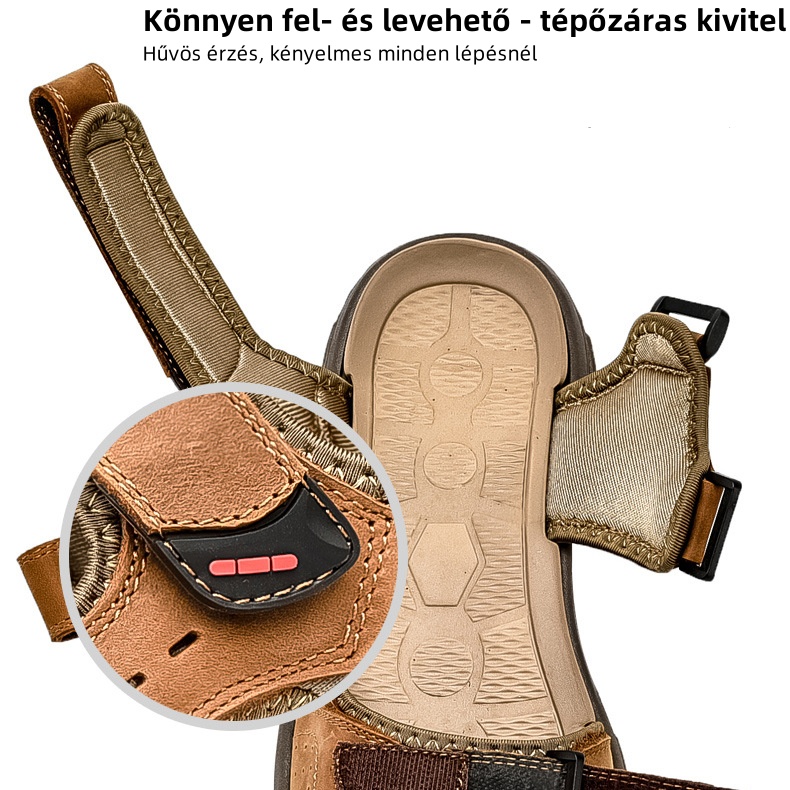 [🎁Ma félár - ne hagyd ki] Ergonomikus kialakítású valódi bőr ortopéd szandál - fájdalommentes járás👞kényelmesebbé teszi a sétát