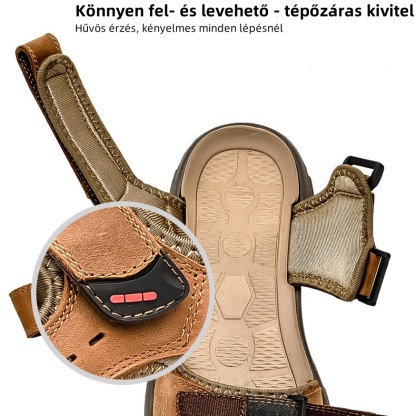 [🎁Ma félár - ne hagyd ki] Ergonomikus kialakítású valódi bőr ortopéd szandál - fájdalommentes járás👞kényelmesebbé teszi a sétát
