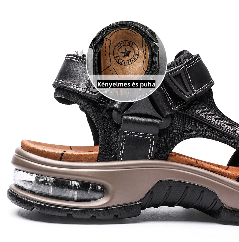 [🎁Ma félár - ne hagyd ki] Ergonomikus kialakítású valódi bőr ortopéd szandál - fájdalommentes járás👞kényelmesebbé teszi a sétát
