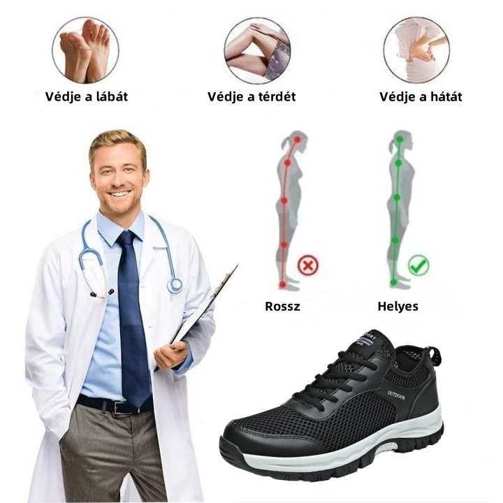 【🎁50% kedvezmény ma - ne hagyd ki】 Ergonomikus kialakítású ortopéd cipő - enyhíti az ízületi fájdalmakat 👞 Csökkenti a járási nyomást