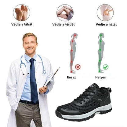 【🎁50% kedvezmény ma - ne hagyd ki】 Ergonomikus kialakítású ortopéd cipő - enyhíti az ízületi fájdalmakat 👞 Csökkenti a járási nyomást