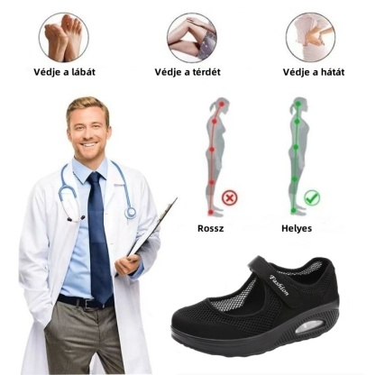 [🔥Mai féláron - ne hagyd ki] Női légáteresztő, ütéscsillapító és csúszásmentes ortopéd cipők - 168 lábbeli szabadalommal 👞 megkönnyítik a járást
