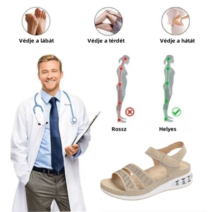 [🎁Ma féláron - ne hagyd ki] Nyári klasszikus női gyémántokkal kirakott ütéscsillapító ortopéd szandál - csökkenti a járási nyomást👞könnyíti a járást