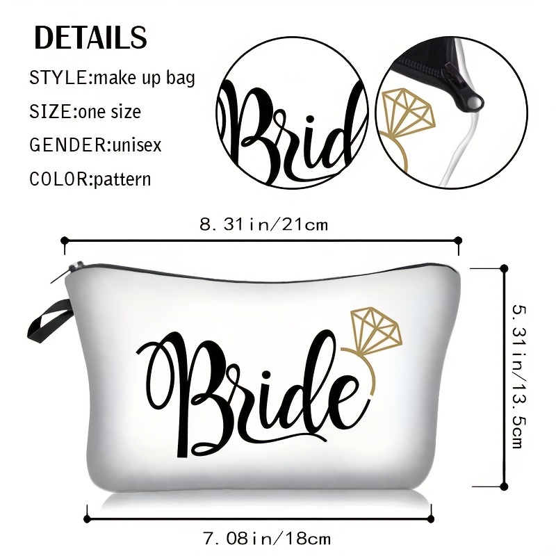 Trendy Letter Pattern Cosmetic Bag