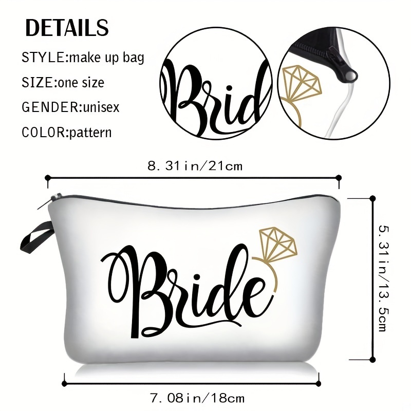 Trendy Letter Pattern Cosmetic Bag