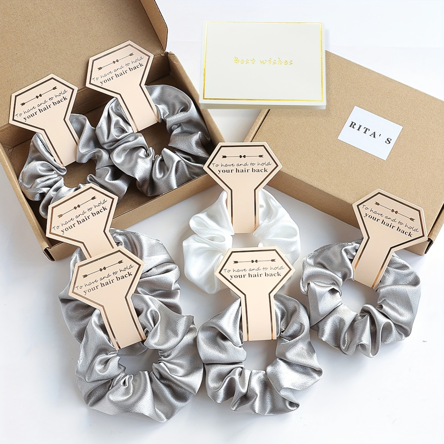 Velvet Solid Color Hair Loops 7pcs/set