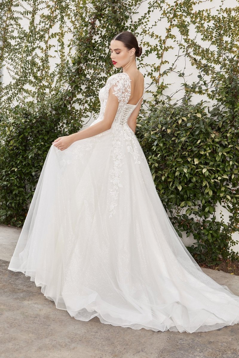 Classic Catherine Cap Sleeve Lace Ball Gown #A1082W