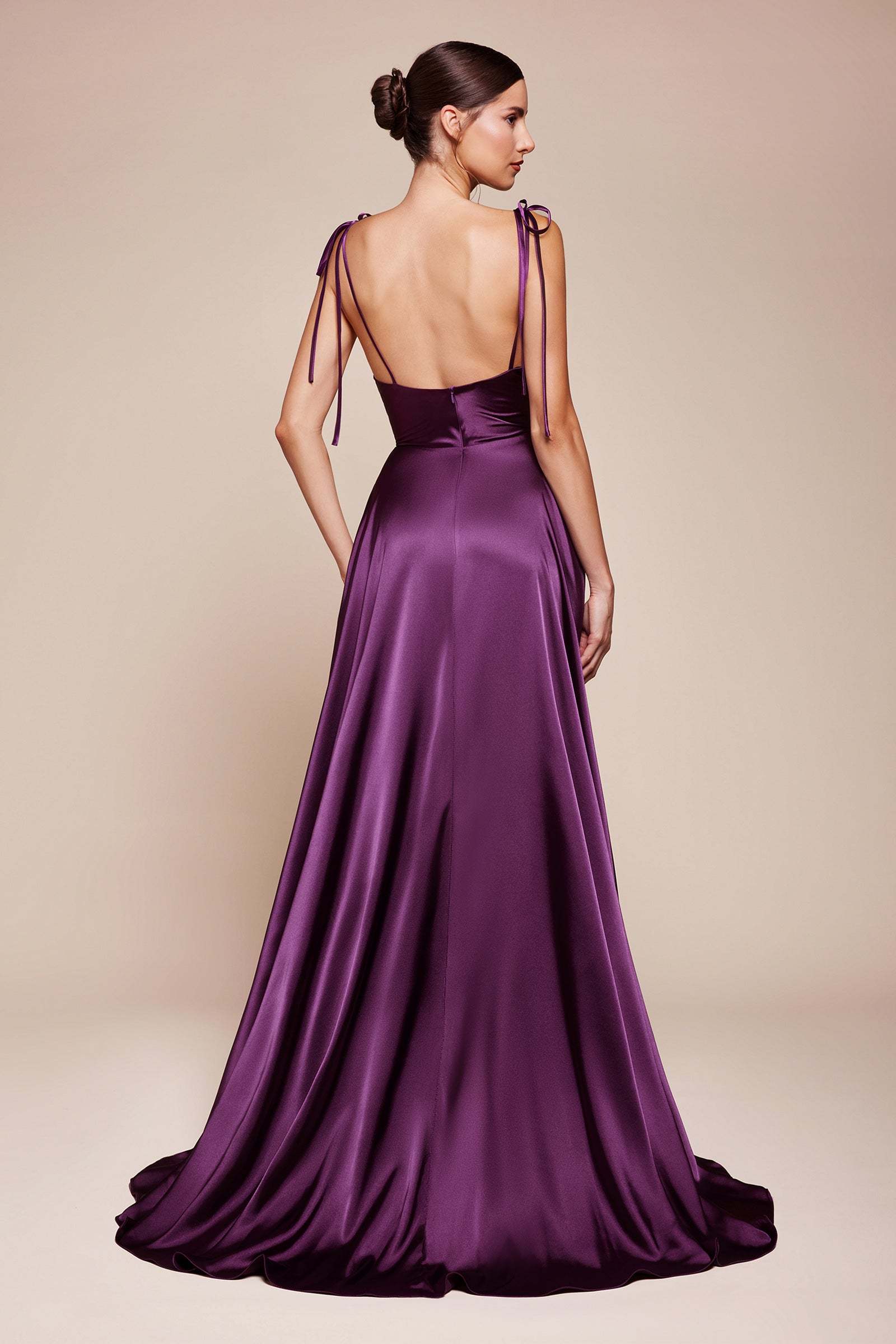 Modern Fit Cowl Neck Spaghetti Straps Bridesmaid Dress #BD104