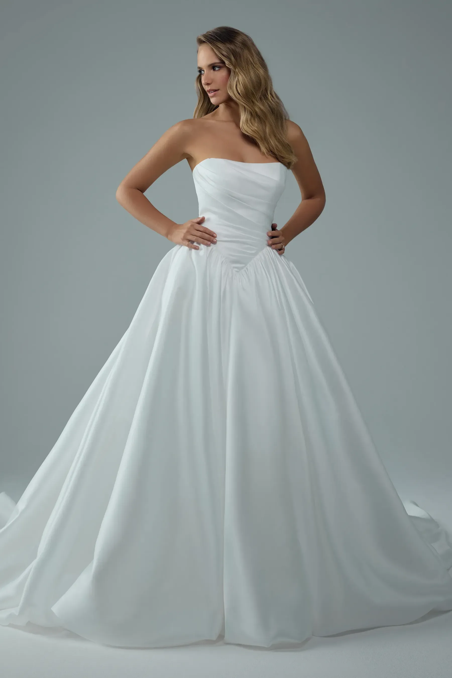Strapless Ballgown Wedding Dress with Bubble Hem #Sophia Tolli Y3225