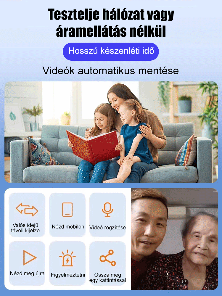 【Ingyenes próbaverzió】Intelligens távirányítású mini megfigyelőkamera🔥Támogatja a felvételt és a hanghívásokat